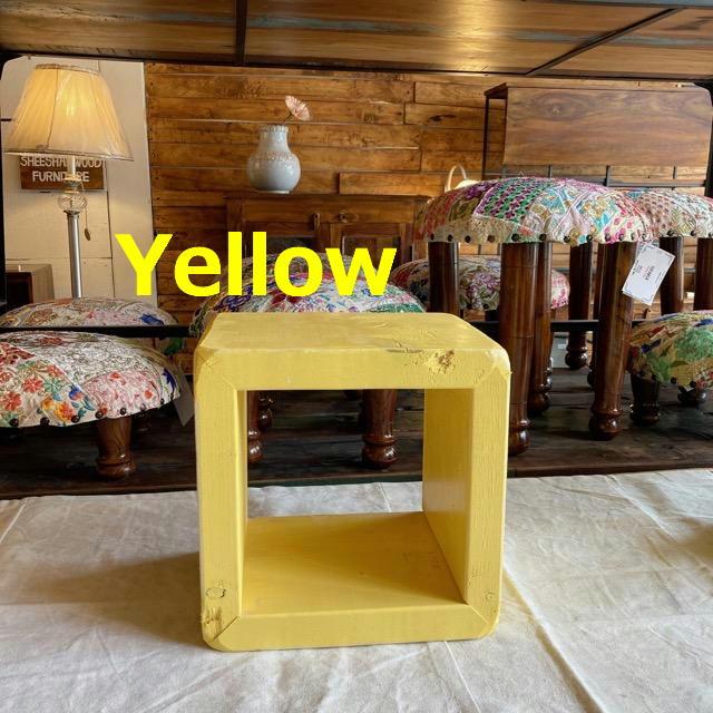 TOPANGA Furniture Colorful Wood Box S size/Green Pink Turquoise Blue White Yellow Red Made to order available
