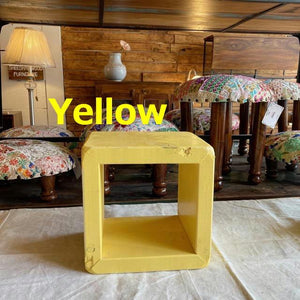TOPANGA Furniture Colorful Wood Box S size/Green Pink Turquoise Blue White Yellow Red Made to order available