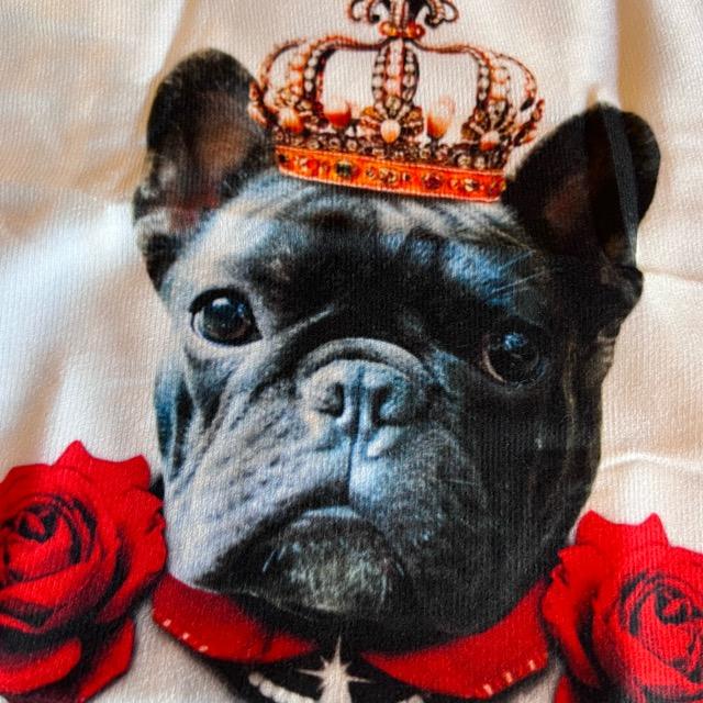 TOPANGA Homefurnishing フレブルクッションカバー　45×45cm　princess　フレンチブルドッグ　犬　ドッグ