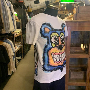 TOPANGA Men's Spiky Punk Bear シャツ　カットソー　Mサイズ　Lサイズ　XLサイズ　ファッション　メンズ　カットソー　半袖　Y2K　プリントTシャツ