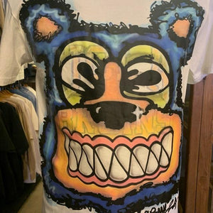 TOPANGA Men's Spiky Punk Bear シャツ　カットソー　Mサイズ　Lサイズ　XLサイズ　ファッション　メンズ　カットソー　半袖　Y2K　プリントTシャツ