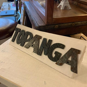 TOPANGA Furniture　ホワイトカットウッド　アソート　　古材　オールドウッド　木板　アルファベット　DIY