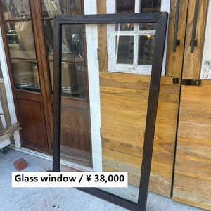 TOPANGA Funiture 大型アンティーク風ガラス窓　【サイズオーダー可能】　アジアン　アンティーク　木枠　　什器