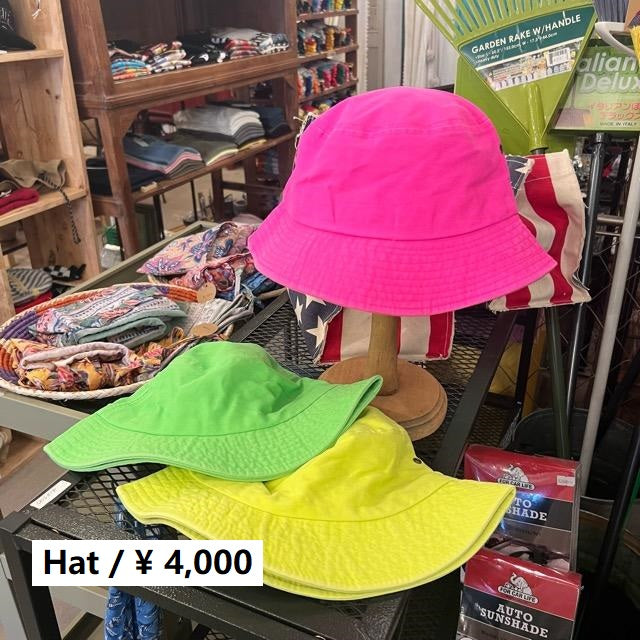 TOPANGA Accessory　フルーレセントバスケットハット　全3色　ピンク　グリーン　イエロー　ファッション　帽子　ハット　キャップ　ストリート　韓国　　