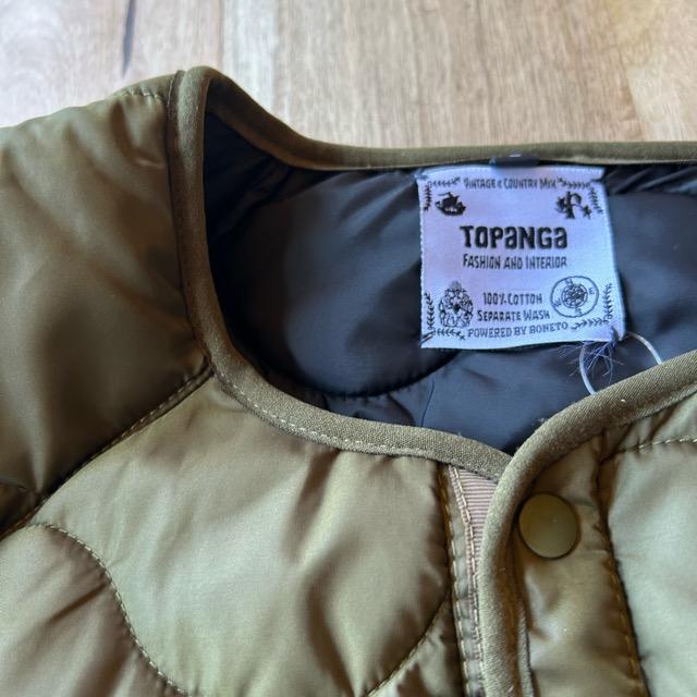 TOPANGA Men's　ノーカラーハイストリートキルティングジャケット　オリーブグリーン　Mサイズ　Lサイズ　アウター　羽織　　グリーン　ブラウン