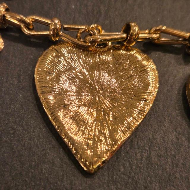 TOPANGAJewelry 2連　ハートネックレス　ブラック＆レッド＆ゴールド　ヴィンテージパンクネックレス　メキシカンハート　2連ロケット　ネックレス