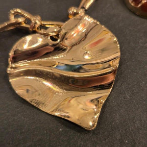 TOPANGAJewelry 2連　ハートネックレス　ブラック＆レッド＆ゴールド　ヴィンテージパンクネックレス　メキシカンハート　2連ロケット　ネックレス