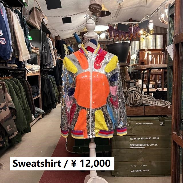 Sequin SHINE Zip-up Fashion Outerwear Sweatshirt Sequins Unisex