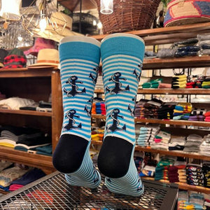 TOPANGA SOCKS Men's　アンカーボーダーソックス