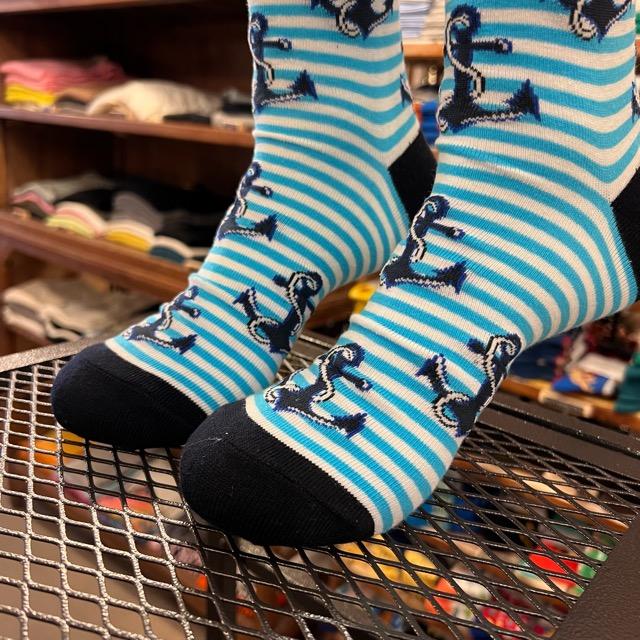 TOPANGA SOCKS Men's　アンカーボーダーソックス