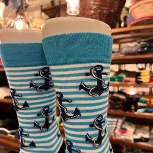 TOPANGA SOCKS Men's　アンカーボーダーソックス