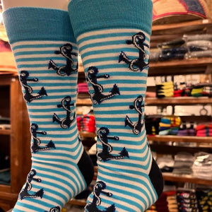 TOPANGA SOCKS Men's　アンカーボーダーソックス