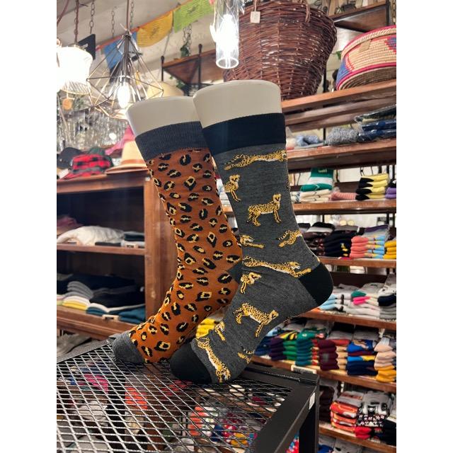 TOPANGA SOCKS Men's　アシンメトリーチーターソックス