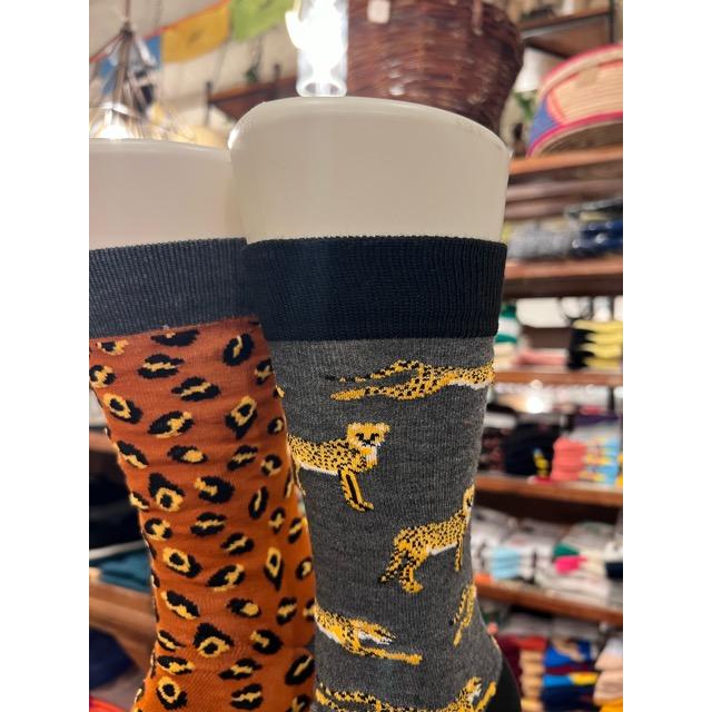 TOPANGA SOCKS Men's　アシンメトリーチーターソックス