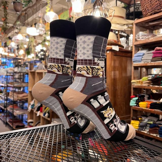 TOPANGA SOCKS Lady's　お留守番キャットソックス