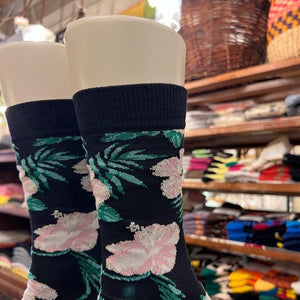 TOPANGA SOCKS Men's　ハイビスカスソックス