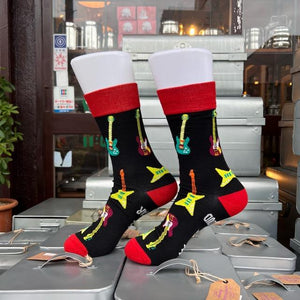 TOPANGA SOCKS Men's　I PLAY THE GUITARソックス　ファッション　メンズ　靴下　カラフル　楽器　ギター　ユニーク