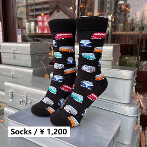 TOPANGA SOCKS Lady's　ミニカーソックス　ファッション　レディース　靴下　カラフル　車　ユニーク