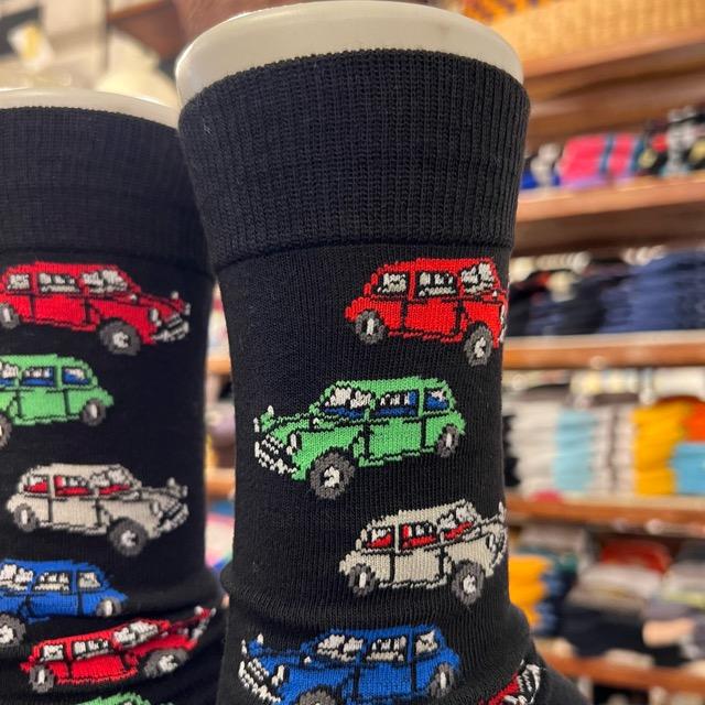 TOPANGA SOCKS Lady's　ミニカーIIソックス　ファッション　レディース　靴下　車　カラフル　ユニーク