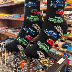 TOPANGA SOCKS Lady's　ミニカーIIソックス　ファッション　レディース　靴下　車　カラフル　ユニーク