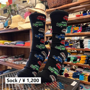 TOPANGA SOCKS Lady's　ミニカーIIソックス　ファッション　レディース　靴下　車　カラフル　ユニーク