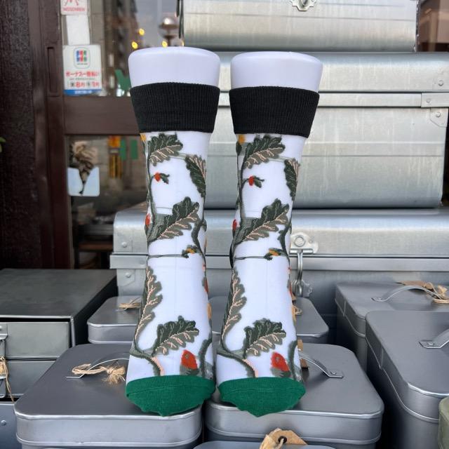 TOPANGA SOCKS 　シアーソックス　少年と木の実　ファッション　靴下　シアーソックス　レディース　小物