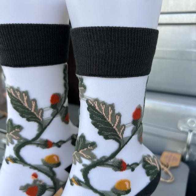 TOPANGA SOCKS 　シアーソックス　少年と木の実　ファッション　靴下　シアーソックス　レディース　小物