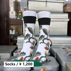 TOPANGA SOCKS 　シアーソックス　少年と木の実　ファッション　靴下　シアーソックス　レディース　小物