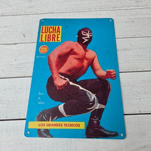 TOPANGA Zakka 　LUCHA　LIBRE　ルチャリブレ　看板　メタルサイン　クラシックなヴィンテージメタルサイン　家の装飾プレート　壁アートポスター 2