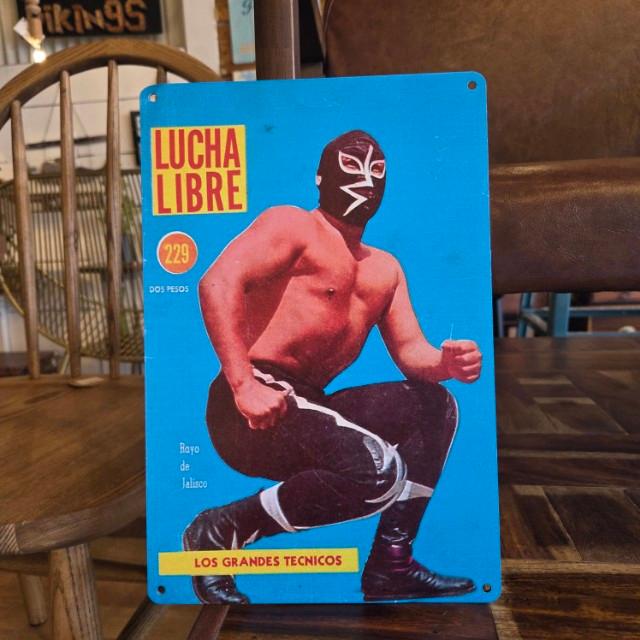 TOPANGA Zakka 　LUCHA　LIBRE　ルチャリブレ　看板　メタルサイン　クラシックなヴィンテージメタルサイン　家の装飾プレート　壁アートポスター 2