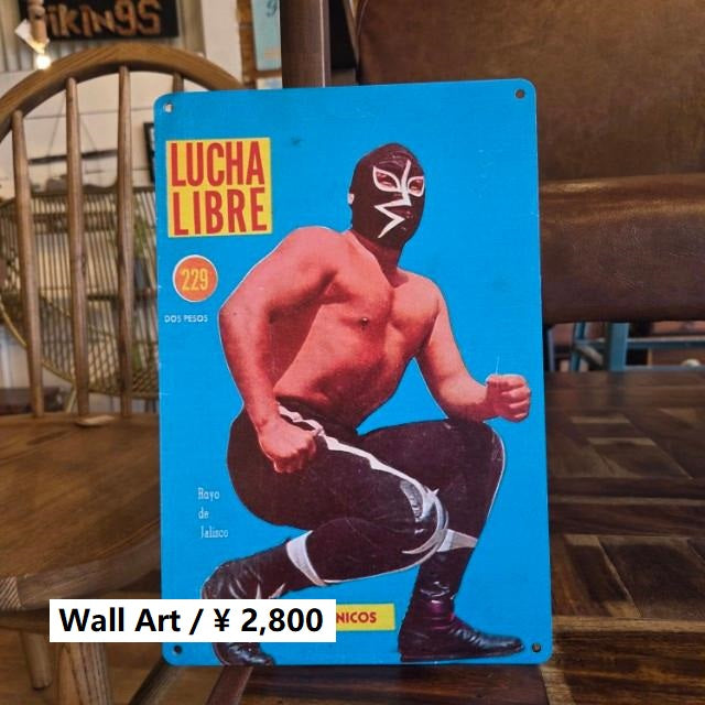 TOPANGA Zakka 　LUCHA　LIBRE　ルチャリブレ　看板　メタルサイン　クラシックなヴィンテージメタルサイン　家の装飾プレート　壁アートポスター 2