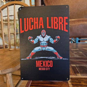 TOPANGA Zakka 　LUCHA　LIBRE　ルチャリブレ　看板　メタルサイン　クラシックなヴィンテージメタルサイン　家の装飾プレート　壁アートポスター 3