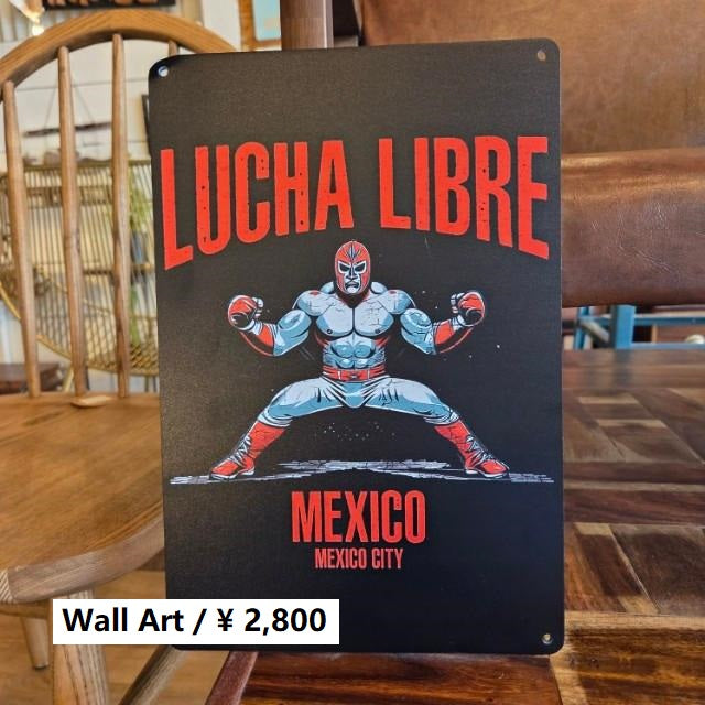 TOPANGA Zakka 　LUCHA　LIBRE　ルチャリブレ　看板　メタルサイン　クラシックなヴィンテージメタルサイン　家の装飾プレート　壁アートポスター 3