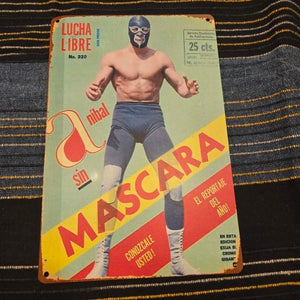 TOPANGA Zakka 　LUCHA　LIBRE　ルチャリブレ　看板　メタルサイン　クラシックなヴィンテージメタルサイン　家の装飾プレート　壁アートポスター ４