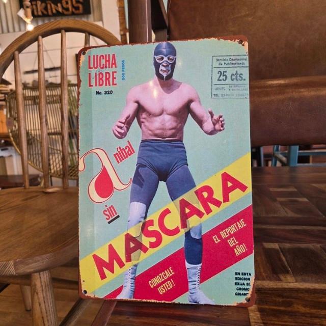 TOPANGA Zakka 　LUCHA　LIBRE　ルチャリブレ　看板　メタルサイン　クラシックなヴィンテージメタルサイン　家の装飾プレート　壁アートポスター ４