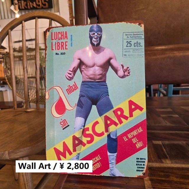 TOPANGA Zakka 　LUCHA　LIBRE　ルチャリブレ　看板　メタルサイン　クラシックなヴィンテージメタルサイン　家の装飾プレート　壁アートポスター ４