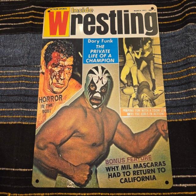 TOPANGA Zakka 　Wrestling　看板　メタルサイン　クラシックなヴィンテージメタルサイン　家の装飾プレート　壁アートポスター ６