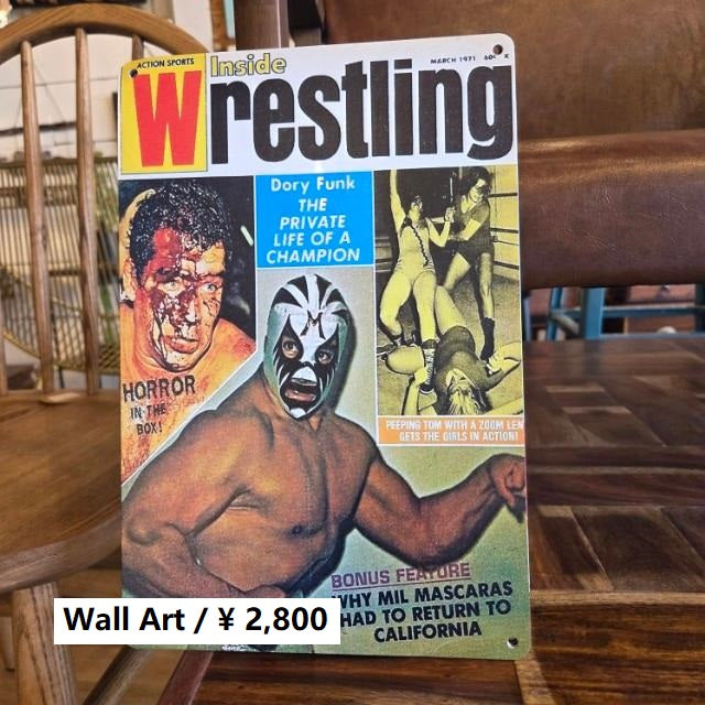 TOPANGA Zakka 　Wrestling　看板　メタルサイン　クラシックなヴィンテージメタルサイン　家の装飾プレート　壁アートポスター ６