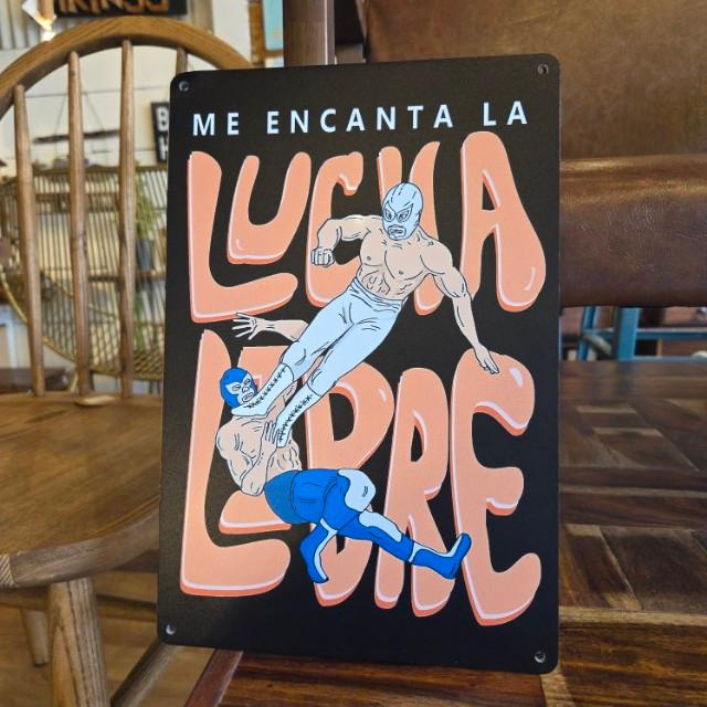 TOPANGA Zakka 　LUCHA　LIBRE　ルチャリブレ　看板　メタルサイン　クラシックなヴィンテージメタルサイン　家の装飾プレート　壁アートポスター ７