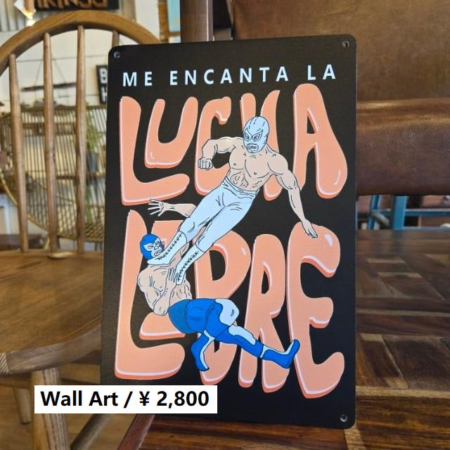 TOPANGA Zakka 　LUCHA　LIBRE　ルチャリブレ　看板　メタルサイン　クラシックなヴィンテージメタルサイン　家の装飾プレート　壁アートポスター ７
