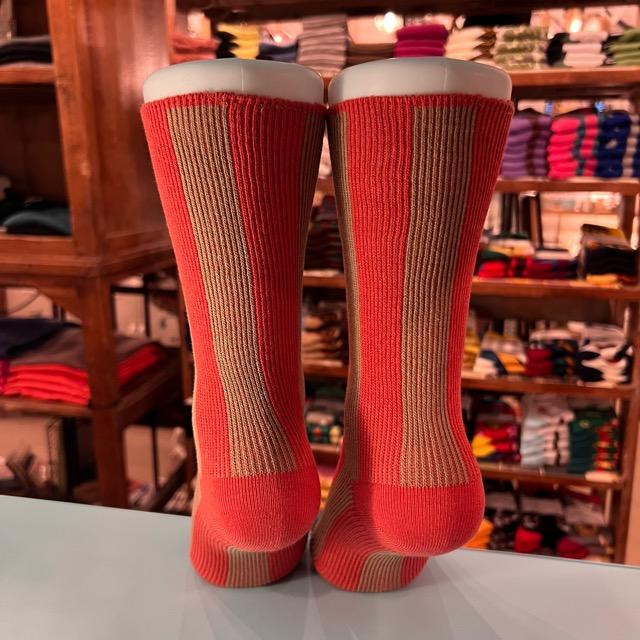 TOPANGA SOCKS　Lady's　ポップなストライプソックス　全5色　ブルー　ピンク　オレンジ　パープル　ブラック