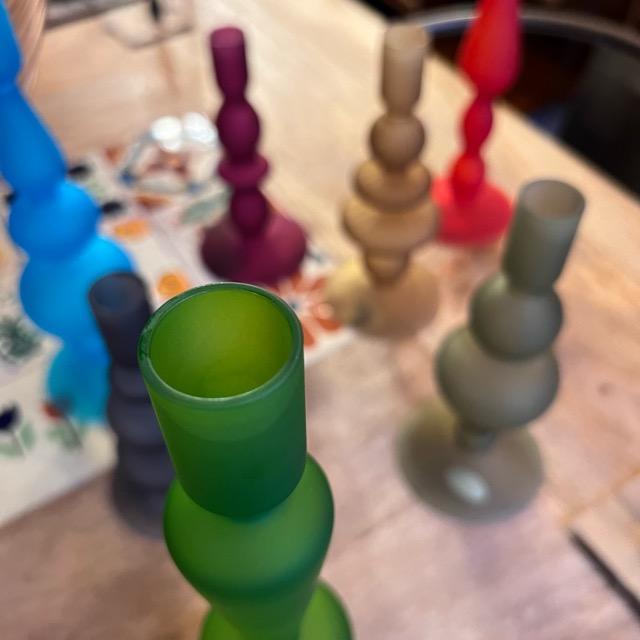 フラワー＆キャンドルベース　green　全8種類　フラワーベース　キャンドルベース　ガラススタンドベース　花瓶　1輪挿し