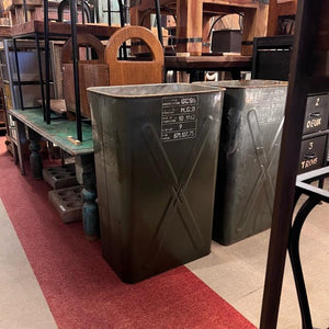 French Paratrooper Metal Box Furniture Interior Storage Trash Can Military France