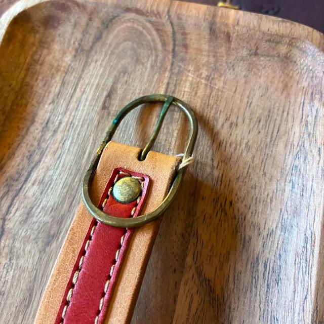 【Made to order】Brass and leather handmade watch　commu Linus　Red