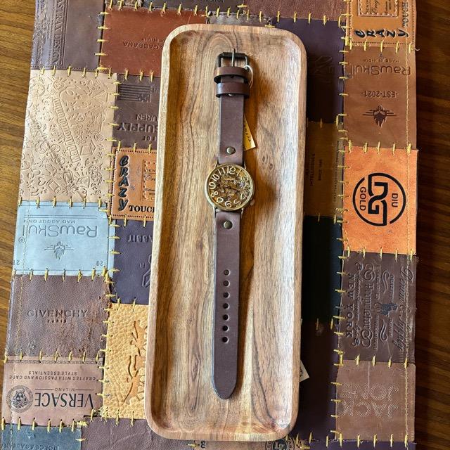【Made to order】Brass and leather handmade automatic watch NB BAAM022 DBR
