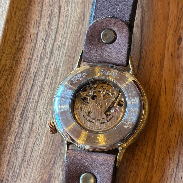 【Made to order】Brass and leather handmade watch uy Time c clover DBR