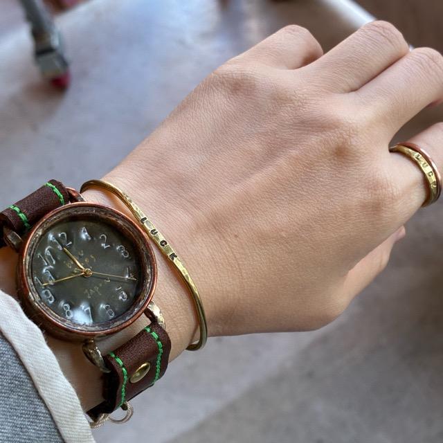 【Made to order】Brass and leather handmade watch uy tsukiyobotan DBR