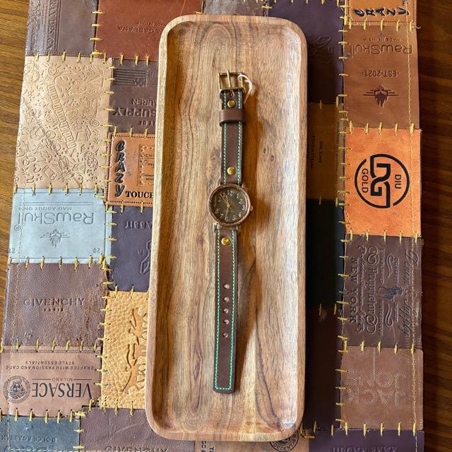 【Made to order】Brass and leather handmade watch uy tsukiyobotan DBR