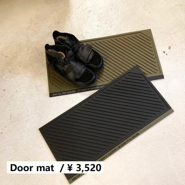 ラバー ドアマット 　30×60cm　全2色　ブラック　オリーブ　玄関マット　ドアマット　プランターマット　外用マット　屋外マット