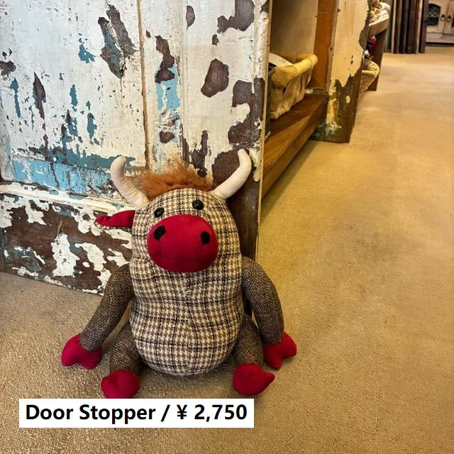 DULTON Cow Door Stopper, Plush Cow, Gift, Interior Decor, Animal Bookend